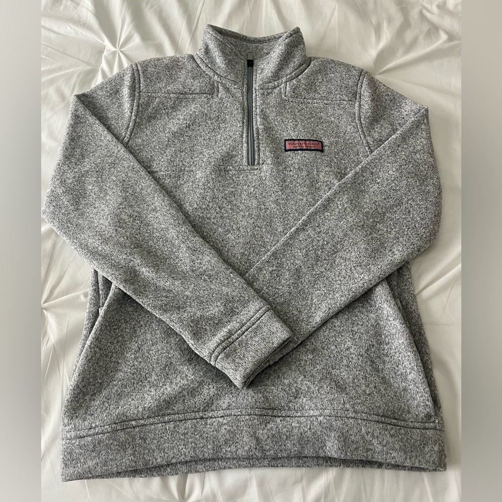 Vineyard Vines Grey Quarterzip boys youth large